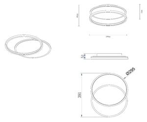 Lucide 44112/24/30 - LED Димируем плафон AXELLE LED/24W/230V черен