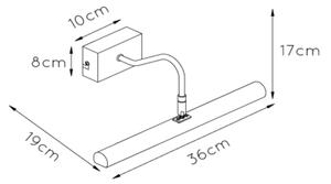 Lucide 45299/02/02 - Лампа за картина VINZ 2xG9/28W/230V златист