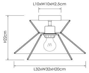 Lucide 10120/32/72 - Плафон TASMAN 1xE27/60W/230V бежов