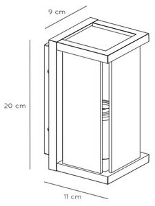 Lucide 27885/01/30 - Екстериорен аплик CLAIRE 1xE27/15W/230V IP54 черен