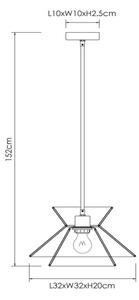 Lucide 10420/32/72 - Пендел TASMAN 1xE27/60W/230V бежов