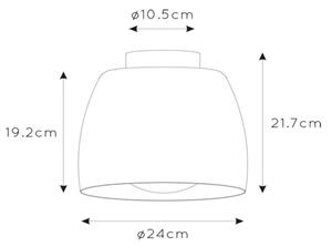 Lucide 30188/01/30 - Плафон NOLAN 1xE27/60W/230V Ø 24 см черен