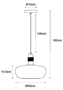 Lucide 45408/30/62 - Пендел ILONA 1xE27/40W/230V Ø 30 см черен/бежов