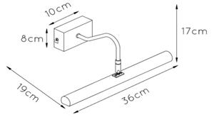 Lucide 45299/02/30 - Лампа за картина VINZ 2xG9/28W/230V черен