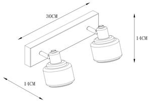 Lucide 77979/02/02 - Спот BJORN 2xE14/40W/230V златист