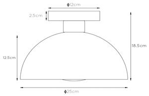 Lucide 45196/01/44 - Плафон SIEMON 1xE27/40W/230V оранжев