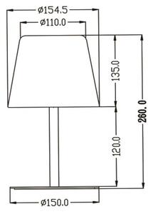 Lucide 13815/02/99 - LED RGBW Димируема настолна лампа RIO LED/1,8W/3,7V черен