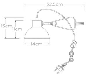 Lucide 45987/01/30 - Лампа с щипка MOYS 1xE27/40W/230V черен