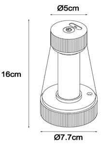 Lucide 45500/01/30 - LED Димируема лампа LORALI LED/1,2W/4V IP44 черен