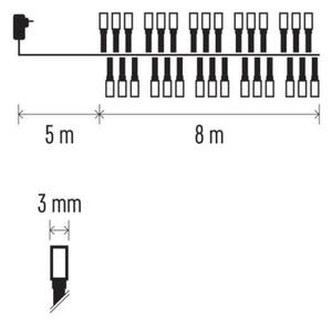 Външна LED гирлянда 400xLED/13m IP44 топла бяла светлина