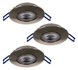 Eglo 75765 - К-кт 3x LED Лампа за окачен таван ZUJAR LED/3,4W/230V хром