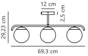 Nordlux - Висящ полилей GRANT 3xE14/25W/230V златист