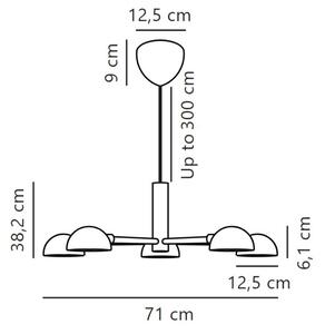 DFTP by Nordlux - Пендел NOMI 5xE14/8W/230V черен