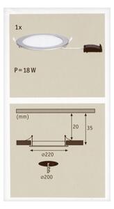 Paulmann 92075 - LED/18W Лампа за окачен таван на баня QUALITY LINE 230V IP44