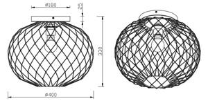 Globo 54039D - Повърхностен полилей LACKY 1xE27/60W/230V