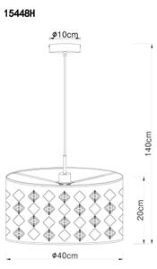 Globo 15448H - Полилей на въже ABBEY 1xE27/60W/230V