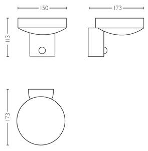 Philips 16491/47/P0- LED Екстериорен аплик със сензор COCKATOO LED/8W/230V IP44