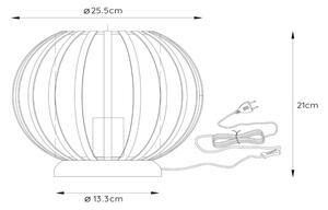 Lucide 78593/25/66 - Настолна лампа MERLINA 1xE27/40W/230V Ø 25,5 см розов