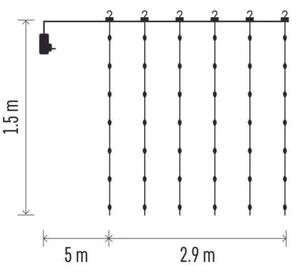 LED гирлянд за външна употреба 300 LED/8 режима 5,9 m IP44 топла бяла светлина
