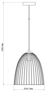 Lucide 74417/01/30 - Пендел MACARONS 1xE27/40W/230V Ø 24,5 см черен