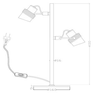 Lucide 34544/02/30 - Настолна лампа TUNDRAN 2xGU10/5W/230V черен