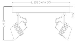 Lucide 34944/02/30 - Спот TUNDRAN 2xGU10/5W/230V черен