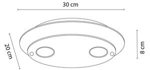 Lucide 79181/02/30 - Плафон OKNO 2xGU10/5W/230V черен