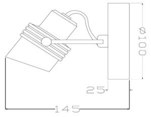 Lucide 34944/01/30 - Спот TUNDRAN 1xGU10/5W/230V черен