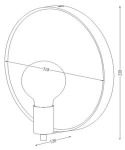 Lucide 36213/31/30 - Лампа за стена с огледало REFLEX 1xE27/25W/230V черен