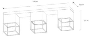 Lucide 21120/03/30 - Плафон RIXT 3xE27/40W/230V черен