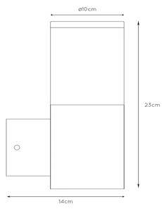 Lucide 14899/01/12 - Екстериорен аплик FEDOR 1xE27/40W/230V IP44 хром