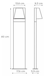 Lucide 29898/80/29 - Екстериорна лампа LIAM 1xGU10/35W/230V IP44 80 см антрацит