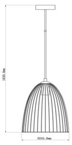 Lucide 74417/01/66 - Пендел MACARONS 1xE27/40W/230V Ø 24,5 см розов