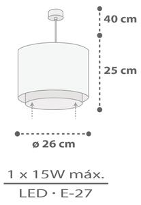 Dalber 60622 - Детски полилей RHICO AND CROCO 1xE27/15W/230V