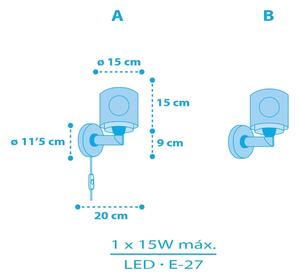 Dalber 60659 - Детски аплик ПИРАТ ISLAND 1xE27/15W/230V