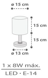 Dalber 60621 - Детска малка лампа RHICO AND CROCO 1xE14/8W/230V