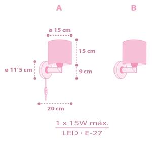 Dalber 42499 - Детски аплик FAIRY DREAMS 1xE27/15W/230V