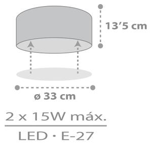 Dalber 42006E - Детска плафониера COLOR LIGHT 2xE27/15W/230V бял