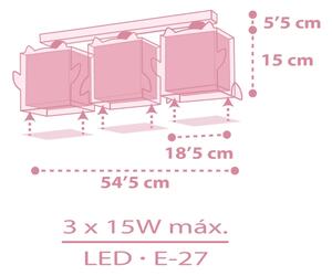 Dalber 64483 - Детска плафониера LITTLE FRIENDS 3xE27/15W/230V