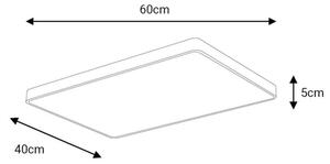 LED Плафониера FELIZ LED/50W/230V 4000K 40x60 см черен