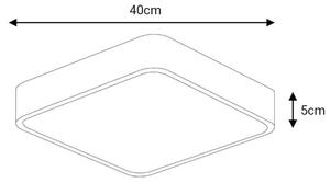 LED Плафониера FELIZ LED/40W/230V 4000K 40x40 см черен