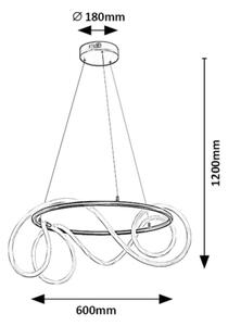 Rabalux 72191 - LED Пендел RAVEN LED/54W/230V