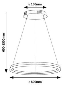 Rabalux 72302 - LED Пендел ISAURE LED/45W/230V