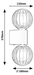 Rabalux 75022 - Аплик COLZAR 2xG9/3,5W/230V IP44 черен