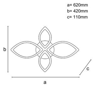 LED Димируем полилей за повърхностен монтаж LED/95W/230V 3000-6500K + дистанционно управление