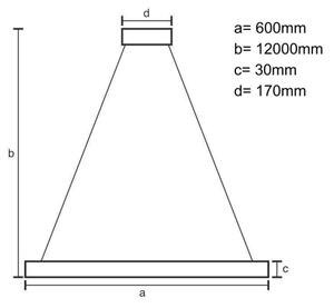 LED Димируем пендел LED/75W/230V 3000-6500K + дистанционно управление