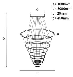 LED Димируем пендел LED/365W/230V 3000-6500K + дистанционно управление