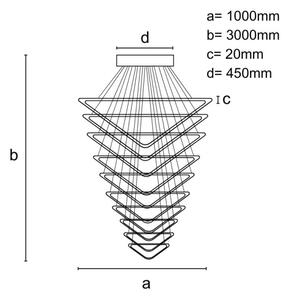 LED Димируем пендел LED/385W/230V 3000-6500K + дистанционно управление