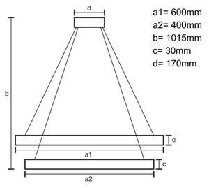 LED Димируем пендел LED/100W/230V 3000-6500K + дистанционно управление