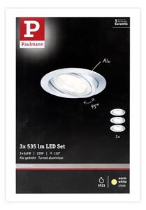 Paulmann 92797 - К-кт 3 бр. LED/6,8W IP23 лунички за баня COIN 230V